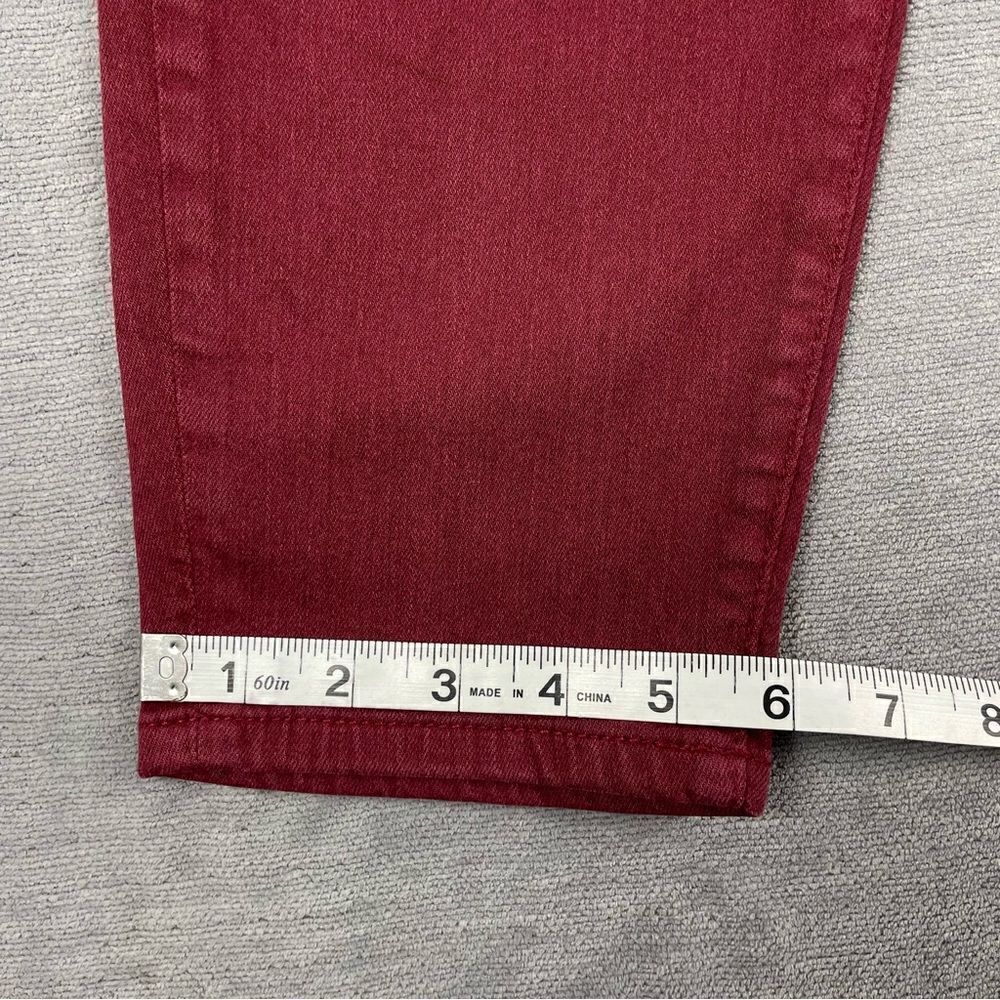 LILA RYAN Maroon Tuscany Skinny Stretch Jeans Women’s Size 32 - Picture 7 of 10